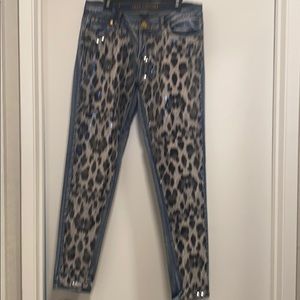 Women’s sequins leopard print jeans